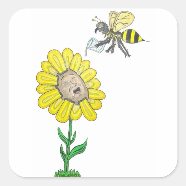 Dave Nation Honey Dripper Square Sticker (Front)