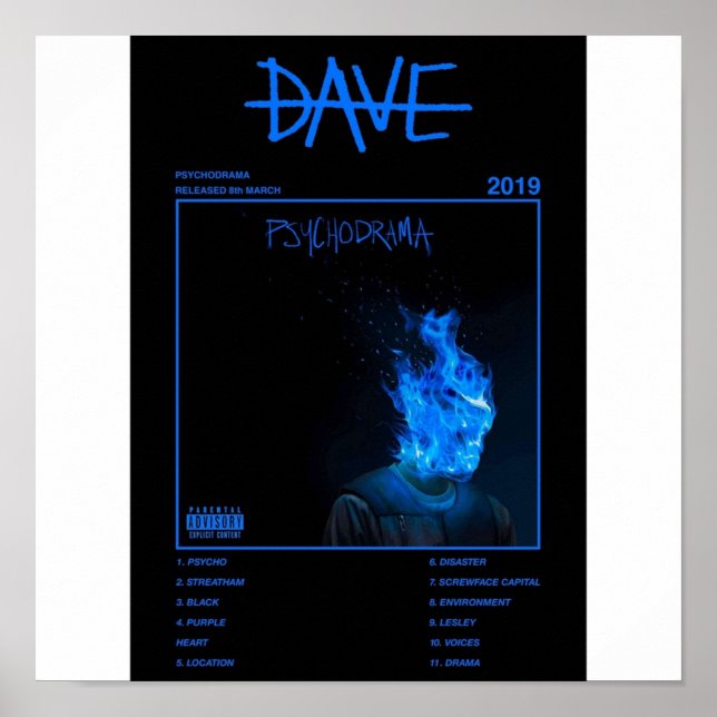 Dave Psychodrama artwork Poster (Front)