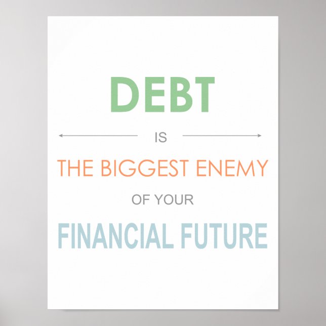 Dave Ramsey "Debt is the biggest enemy" Poster (Front)