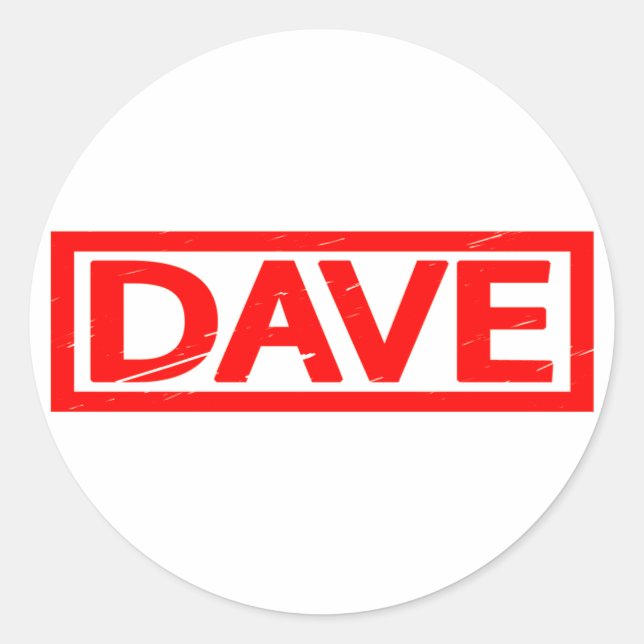 Dave Stamp Classic Round Sticker (Front)