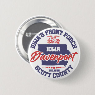Davenport,Iowa 6 Cm Round Badge