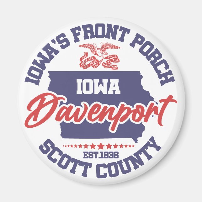 Davenport,Iowa Magnet (Front)