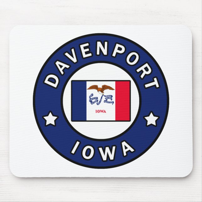 Davenport Iowa Mouse Pad (Front)