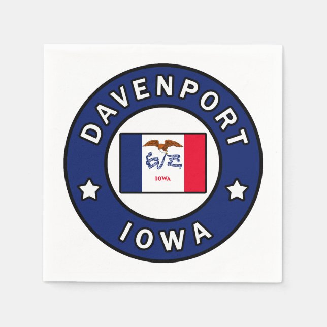 Davenport Iowa Napkin (Front)