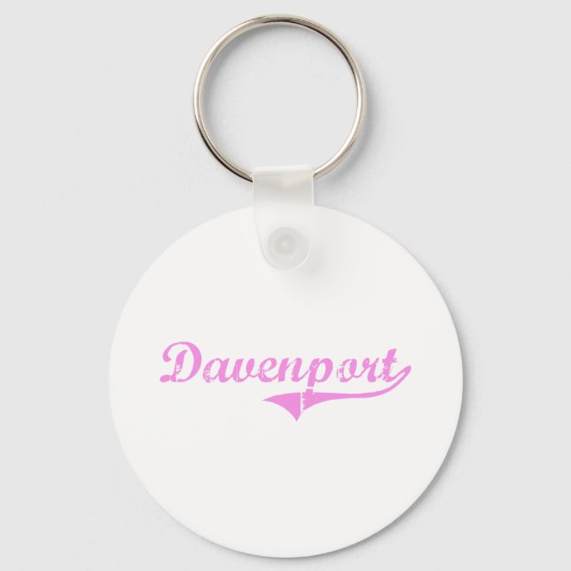Davenport Last Name Classic Style Key Ring (Front)