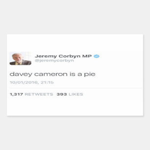 Davey Cameron Is A Pie Rectangular Sticker