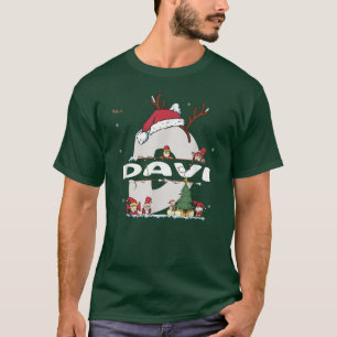 Davi Christmas Shirt w Davi Name for funny Xmas T-