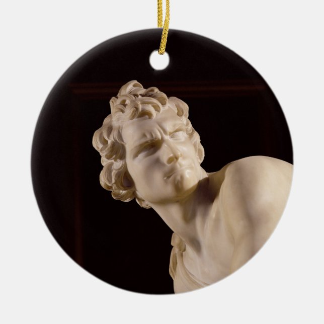 David, 1623-24 (marble) (detail) ceramic tree decoration (Front)