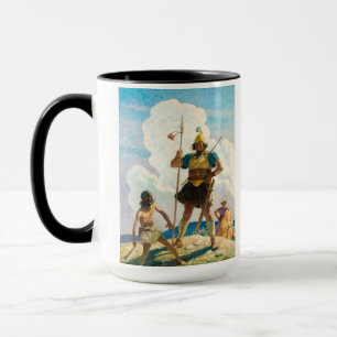 David and Goliath, 1940 by Newell Convers Wyeth Mug