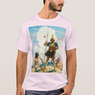 David and Goliath, 1940 by Newell Convers Wyeth T-Shirt