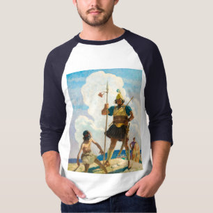 David and Goliath, 1940 by Newell Convers Wyeth T-Shirt