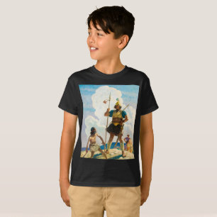 David and Goliath, 1940 by Newell Convers Wyeth T-Shirt
