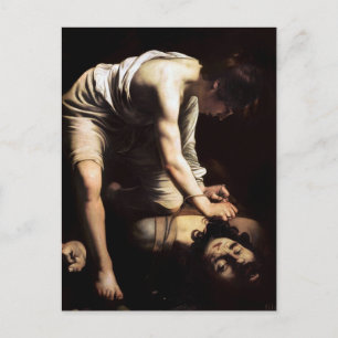 David and Goliath by Caravaggio Postcard