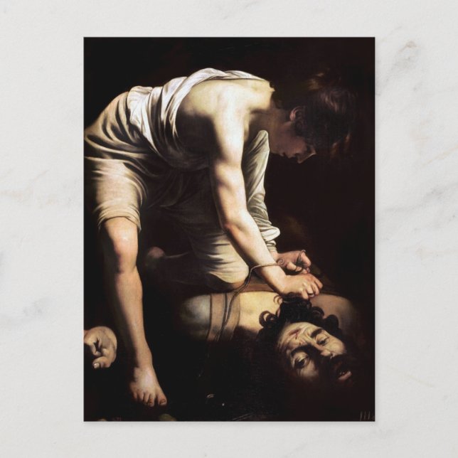 David and Goliath by Caravaggio Postcard (Front)