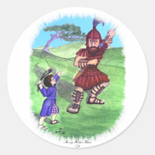 DAVID AND GOLIATH CLASSIC ROUND STICKER