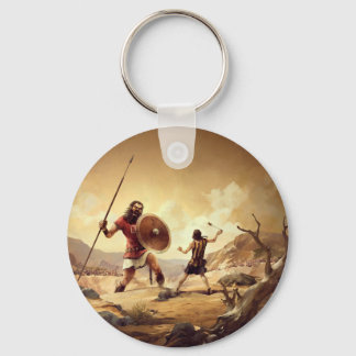 David and Goliath Key Ring