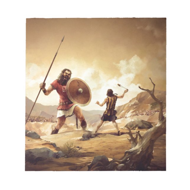 David and Goliath Notepad (Front)