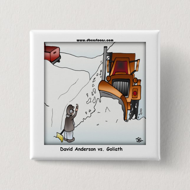 David Anderson vs. Goliath 15 Cm Square Badge (Front)