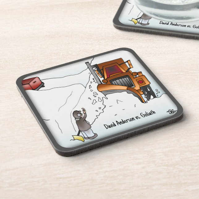David Anderson vs. Goliath Beverage Coaster (Left Side)