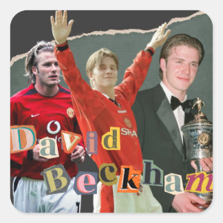 David Beckham Square Sticker
