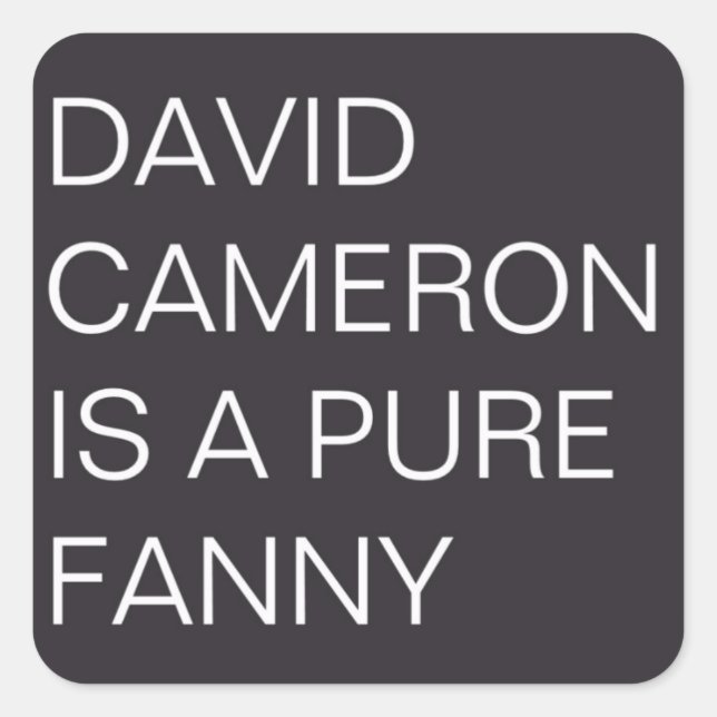 David Cameron Square Sticker (Front)