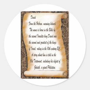 David Classic Round Sticker