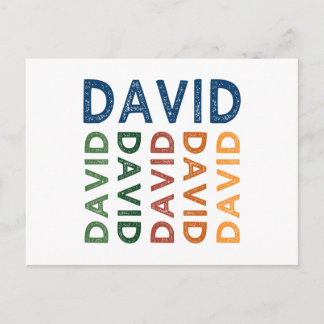 David Cute Colourful Postcard