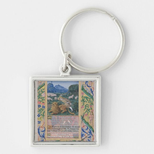 David defending his father's sheep against a key ring (Front)