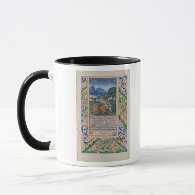 David defending his father's sheep against a mug (Left)