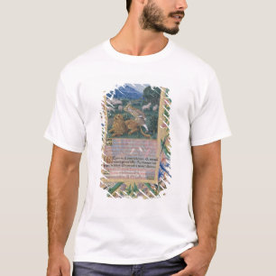 David defending his father's sheep against a T-Shirt
