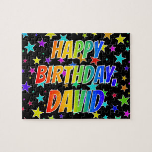 "DAVID" First Name, Fun "HAPPY BIRTHDAY" Jigsaw Puzzle