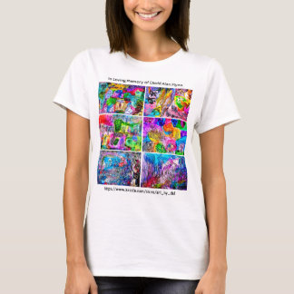 DAVID FLYNN ART COLLAGE WOMAN'S T-SHIRT WITH TEXT