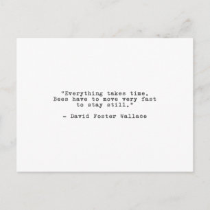 David Foster Wallace Patience Quote Postcard