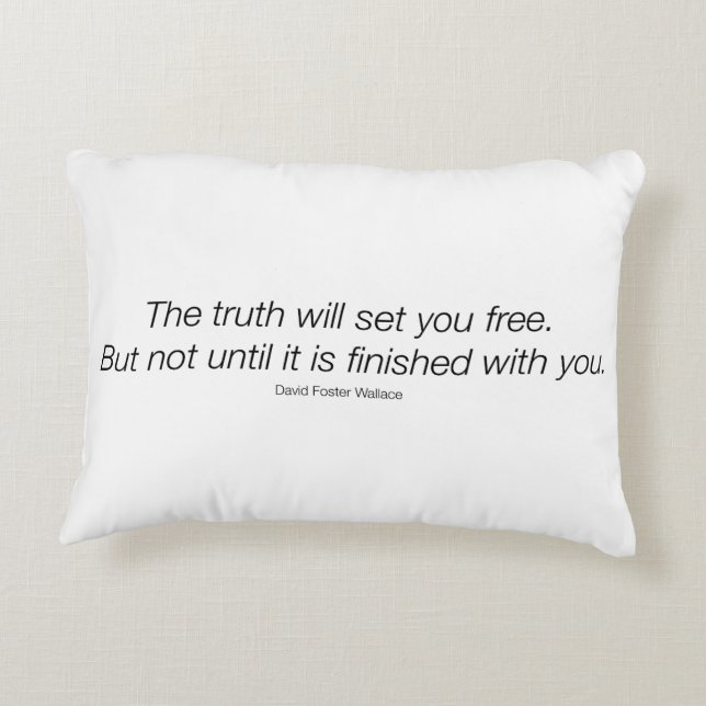 David Foster Wallace Quote Pillow! Decorative Cushion (Back)