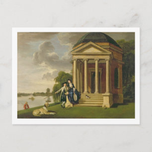 David Garrick (1717-79) and his Wife by his Temple Postcard
