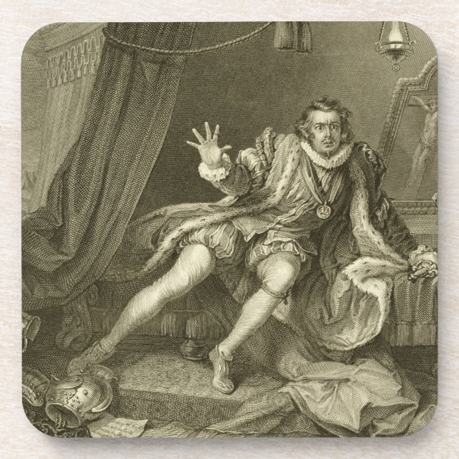 David Garrick (1717-79) as Richard III, Act V Scen Coaster (Front)