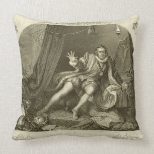 David Garrick (1717-79) as Richard III, Act V Scen Cushion