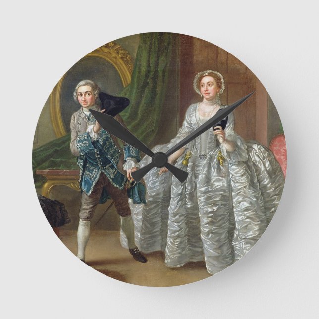 David Garrick and Mrs Pritchard in 'The Suspicious Round Clock (Front)