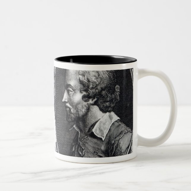 David Garrick and Shakespeare Two-Tone Coffee Mug (Right)