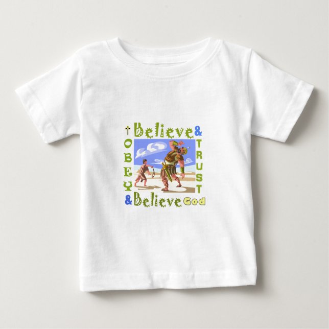 David & Goliath Trust God Logo Baby T-Shirt (Front)