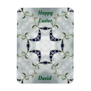 DAVID ~ Green and Blue Easter  Magnet