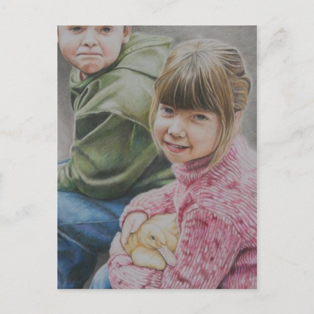 David & Haley Original Art Postcard (Front)