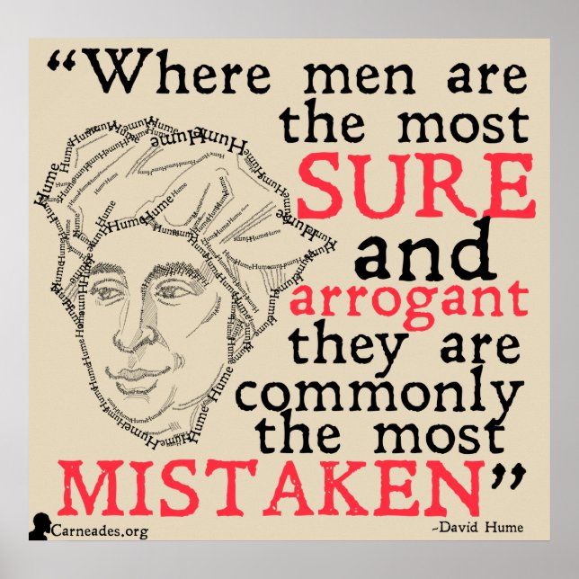 David Hume Quote Poster (Front)