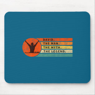 David Man Myth Legend Funny Retro Vintage Birthday Mouse Pad