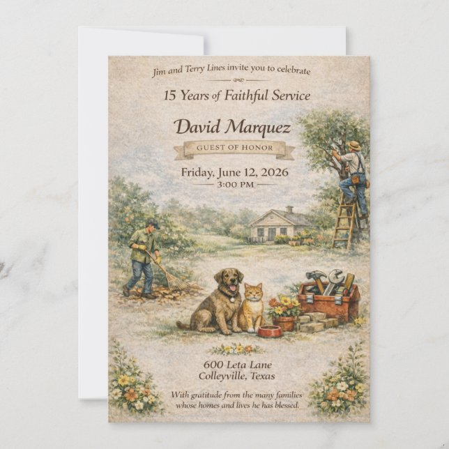 David Marquez Invitations (Front)