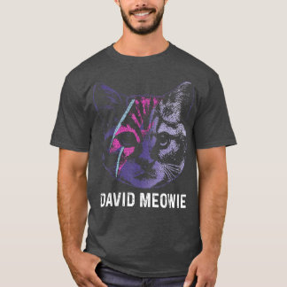 David Meowie Funny Cat Cat Lover  T-Shirt