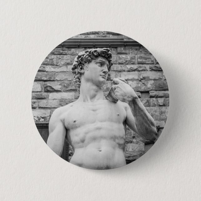 David (Michelangelo) 6 Cm Round Badge (Front)