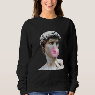David Michelangelo Chewing Bubble Gum Statue Man W Sweatshirt