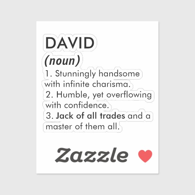 David name, Editable name, Custom name (Sheet)