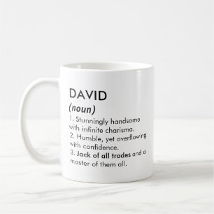 David name, Editable name, Custom name Coffee Mug